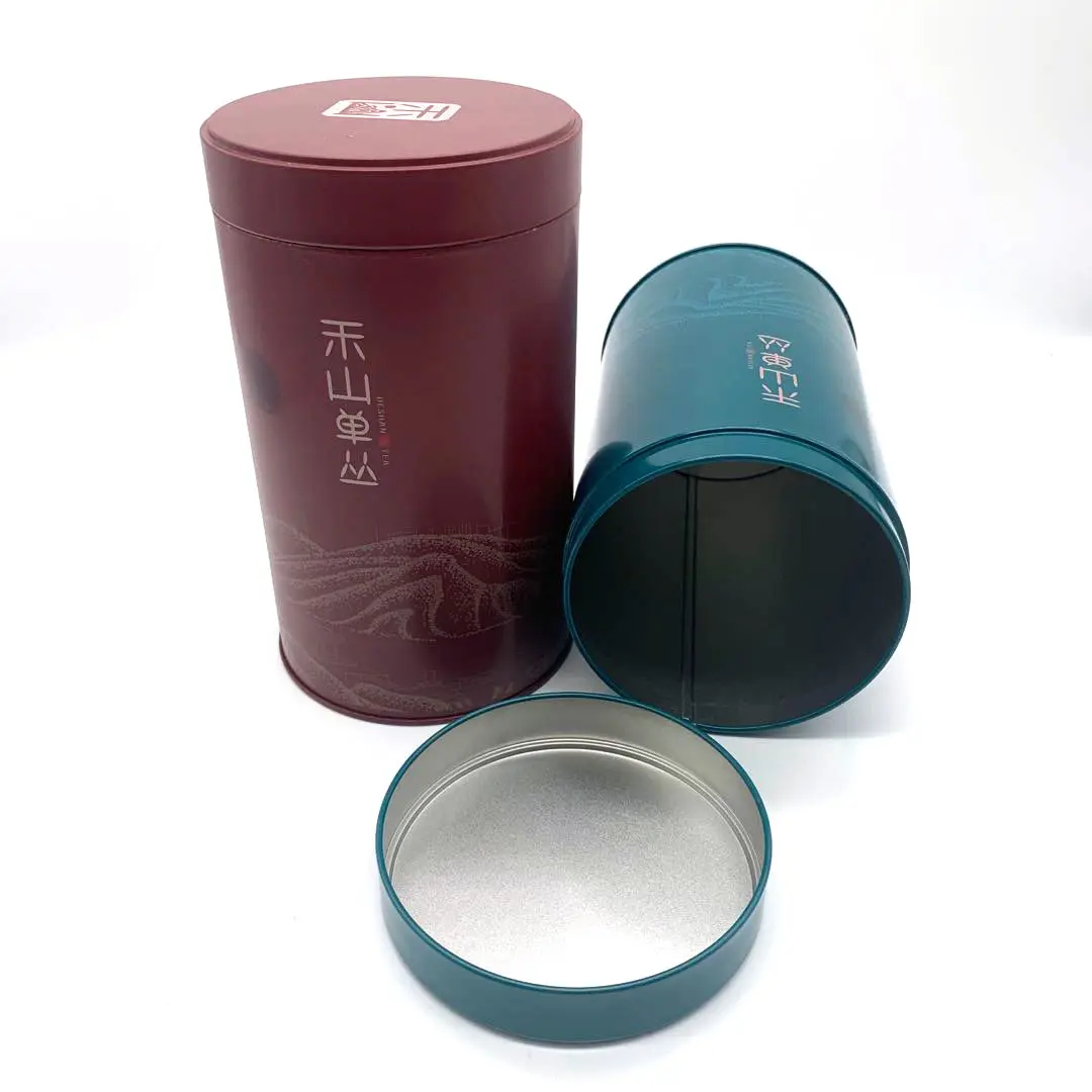 Lattine di tè in metallo personalizzate con scatola di latta da tè in metallo all'ingrosso di prezzo di fabbrica con coperchi