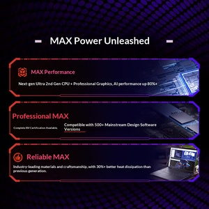 Pour <span class=keywords><strong>Pro</strong></span> Max Station de travail mobile graphique 16 pouces Ordinateur portable IA Ultra 9-285H/16GB/1TB/RTX Pro2000 8G 1920x1200 USB-C - Product Image 6