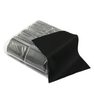 Sparloo 4064 150g 15x15cm opp bag individual pack black white grey sunglasses wiper cloth cleaner microfiber fabric