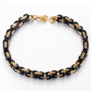 Bijoux de mode, largeur 5 mm/8 mm, longueur 23 cm, bracelet byzantin en acier inoxydable pour homme - Product Image 4