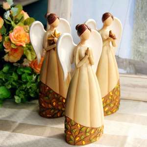 Peinture à la main en résine personnalisée, figurines décoratives de prière pour dame, fille, amour, cadeaux uniques, figurine d'ange, cadeaux pour <span class=keywords><strong>maman</strong></span> - Product Image 1