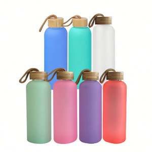 Vasos de sublimación de 20 oz con forma de café/soda, de colores surtidos, con tapa de bambú y pajita, desde almacén de EE. UU. - Product Image 1