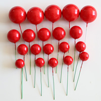 Boules en mousse colorées or et argent, décorations pour gâteaux, inserts pour anniversaire, ornements pour enveloppes rouges, lot de 20