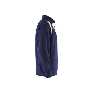 BLAKLADER - 335311588933XXL Sudadera de 2 tonos con media cremallera Azul marino/Amarillo-EAN 7330509597156 WORK HOODIES - Product Image 3