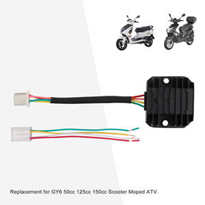 GOOFIT 12V Régulateur <span class=keywords><strong>de</strong></span> <span class=keywords><strong>tension</strong></span> pour <span class=keywords><strong>moto</strong></span> Redresseur 4 fils Demi-onde Remplacement pour GY6 <span class=keywords><strong>50cc</strong></span> 125cc 150cc Scooter ATV - Product Image 5