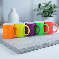 Mug en céramique moderne de 11 oz, blanc fluorescent, pour sublimation, idéal pour les cadeaux personnalisés, la décoration de la maison ou les présents
