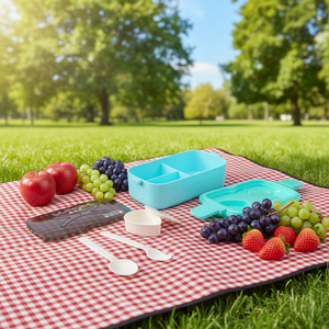 Boîte à <span class=keywords><strong>lunch</strong></span> bento rectangulaire en plastique de 980 ml, personnalisable avec logo, grande capacité, anti-fuite, pour le bureau et l'extérieur - Product Image 3