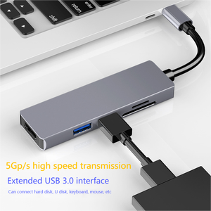 Hub <span class=keywords><strong>USB</strong></span> SYONG 5 en 1, Tipo-C Macho, 4K30Hz, 4 Puertos, Expansor Multipuerto para <span class=keywords><strong>Laptop</strong></span>, Unidad Flash, Disco Duro, Consola, Teclado, Ratón, Plug and Play - Product Image 6