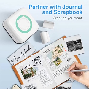 Imprimante thermique portable <span class=keywords><strong>mini</strong></span> pour étiquettes et photos, 203 dpi, 57 mm, imprimante d'autocollants couleur pour la maison et les étudiants - Product Image 4