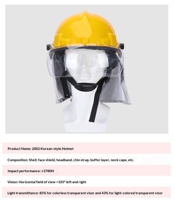 Casco da Pompiere Flessibile di Alta Qualità con Schermo Protettivo Anticalore, Attrezzatura Professionale per Soccorso in Scenari di Fuoco Estremo - Product Image 2
