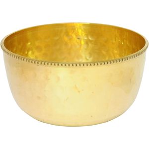 PARIJAT Artisanat Traditionnel Indien Service En Laiton Ensemble De Haute Qualité Assiette De Service Bols Cuillère En Verre Logo Personnalisé Martelé À La Main - Product Image 1
