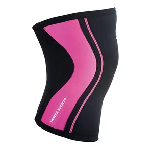 Personalizzato durevole impermeabile sport palestra potenza sollevamento pesi atletica compressione 5mm 7mm Brace Wraps supporto per ginocchiera in Neoprene