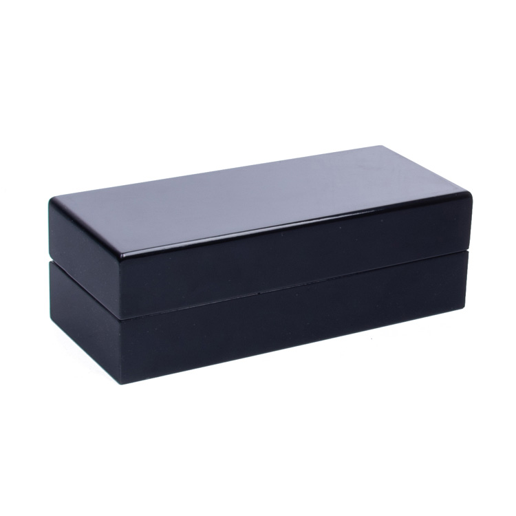 Black Glossy Lacquered Wooden Pen Box Case Wooden Box factory customized