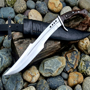 Cuchillo Bowie de 24 Pulgadas con Mango de Madera, Hoja de Acero con Alto Contenido de Carbono, Diseño de Punta Caída, Grado Industrial, Uso en Exteriores, OEM Disponible, 3 Años de Garantía - Product Image 1