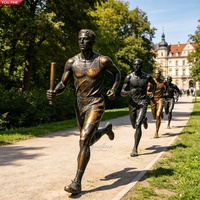 Sculpture de nageur en bronze YOUFINE, taille réelle, moulée à la main, statue d'athlète nageur pour décoration extérieure
