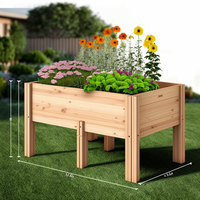 Boîte à fleurs extérieure en bois pour lit de jardin avec finition de peinture pour la plantation en pot Jardinière en bois pour le jardinage