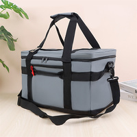 Sac à déjeuner isotherme rond, sac isotherme de 30L, tissu Oxford imperméable, sangle multi-poches pour le bureau, l'école, le pique-nique, le camping