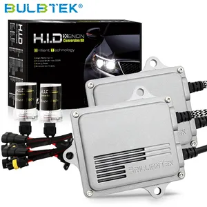 BULBTEK otomobil DSP AC DC 12V 24V araba far seti otomotiv EMC dönüşüm ampul Canbus işık kiti 55W HID Xenon far