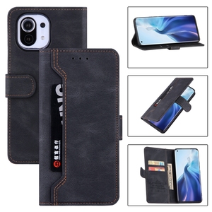 <span class=keywords><strong>Coque</strong></span> en cuir pour <span class=keywords><strong>Xiaomi</strong></span> Mi <span class=keywords><strong>11</strong></span> <span class=keywords><strong>Lite</strong></span>, étui portefeuille avec fente pour carte, original - Product Image 1