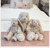 Lapin en peluche de 12 pouces à longues oreilles lapin de Pâques doux lapin en peluche animaux en peluche jouets en peluche lapin en peluche avec longue oreille