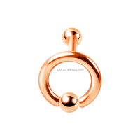 Piercing corporel personnalisé anneau de perle captive de grand calibre anneau d'oreille anneaux de piercing à action de ressort