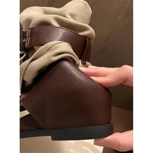 New Fashion Gladiator Height-increasing Ankle Boot <b>Sandals</b> Anti-slip Flat Heels <b>Woman</b> Summer <b>Buckle</b> Strap Shoes - Product Image 6