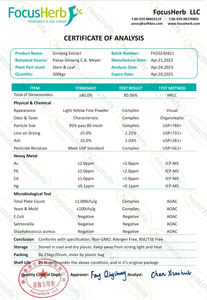 FocusHerb Extracto de ginseng americano Ginsenoside en polvo 80% Ginsenoside - Product Image 3
