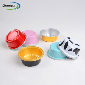 Vasos Desechables de Aluminio de 60 ml para Hornear, Vasos Redondos Pequeños de Papel de Aluminio de <span class=keywords><strong>3</strong></span> Pulgadas para Cupcakes, Pudín y Repostería para Fiestas - Product Image 1