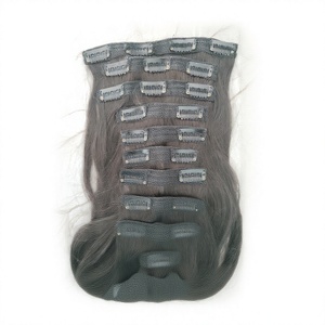 Extensions de cheveux Remy à clipser, lisses et soyeuses, ondulées, double trame, 15 clips - Product Image 3