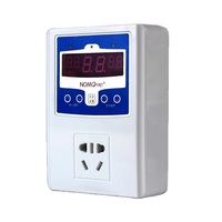 NOMOYPET NMM-02 Thermostat numérique pour reptiles, prise avec 3 affichages de température, contrôleur de température avec sonde magnétique pour terrarium, lézard