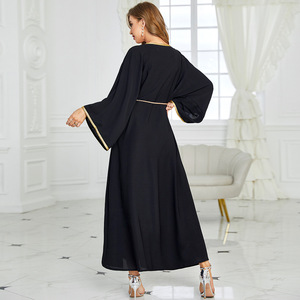 Abaya longue en gros avec motif floral modéré en perles, caftan islamique marocain, robe brodée pour femmes, robe arabe, Dubaï, musulmane - Product Image 6