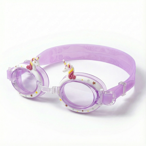 Lunettes de natation pour enfants Bonce Sport Anti-buée, lentilles transparentes étanches, monture en PC/silicone, forme d'animal de dessin animé - Product Image 1
