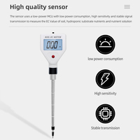 Analyseur de qualité de l'eau EC-98361, capteur d'humidité du sol numérique LCD, testeur de conductivité électrique, pour fleurs, plastique personnalisable OEM
