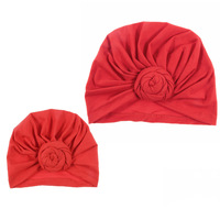 L589 2 unids/set mamá bebé sólido Donut sombreros sólido anudado Cap lindo caracoles recién nacido indio nudo turbante