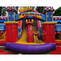 Huatong Hupfburg Combo gonflable parc d'attractions toboggan gonflable coloré carnaval thème parc gonflable château plein d'entrain pour les enfants