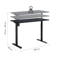 Table élévatrice Richmat pour bureau à domicile Bureau à hauteur réglable Table debout Bureau à moteur unique