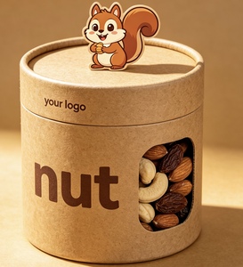 Food Grade Craft Paper Tube Moisture Proof Eco-friendly Cylinder Packaging for Nuts and Snack - Product Image 1