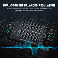 Gooermi DMT12 350W Amplificateur mélangeur audio 12 canaux 99DSP Reverb W/ USB 8ohm & 4ohm Impédance Metal Shell