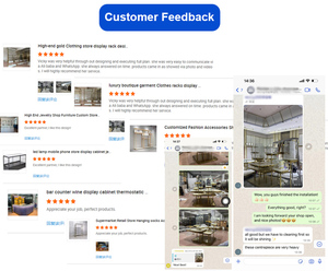 เคาน์เตอร์ตู้โชว์เครื่องสำอางทำจากสแตนเลสสีของไฟ LED โลโก้ - Product Image 6