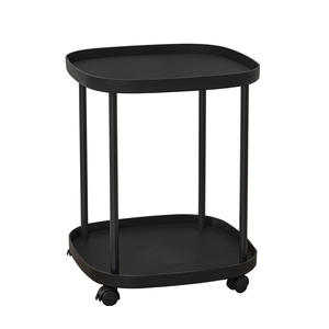 Diseño moderno Gladden estante de almacenamiento móvil Metal pequeña mesa auxiliar mesita de noche Tatami sofá mesa de centro cama mesa auxiliar - Product Image 5