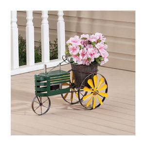 Antique indoor floor Metal bicycle Plant pot Stand Outdoor Flower pot holder for garden - Product Image 1