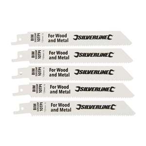 Lames de scie à bec Silverline pour la démolition 5pk Bi-Metal - 10tpi - 150mm - Product Image 1