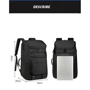 Bestseller: Geräumiger Lässiger Tennisrucksack mit Nass- und Trockenfach, Zwei-Wege-Tragesystem, Badminton-Rucksack mit Schuhfach - Product Image 2