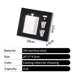 Juego de Regalo de Petaca de Metal Negra Personalizada de 8 Onzas, Colores Personalizados, Directo de Fábrica - Product Image 6
