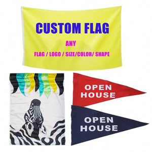 Drapeau de pays personnalisé en polyester 3x5, bannière publicitaire extérieure personnalisée en polyester - Product Image 1