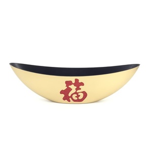 Pot de fleurs du Nouvel An chinois, grand seau porte-bonheur rouge et or, ensemble de décoration de bureau ou sur pied - Product Image 3