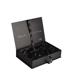 Boîtes cadeaux rigides de luxe rouges personnalisables avec ruban pour la veille de Noël en <span class=keywords><strong>vente</strong></span> - Product Image 1