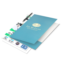 Dossier de présentation personnalisé en couleur pleine, A4 A5, 2 pochettes, logo en relief, dossier de documents en papier, plastifié pour le bureau d'entreprise