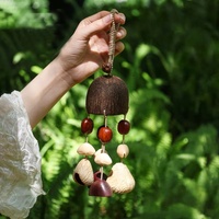 Handgemaakte handgeweven natuurlijke fruitshell windgong hanger Boheemse auto tas charme etnische tribale geluidstherapie ornament voor