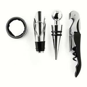 Kit d'ouvre-bouteille à vin multifonctionnel Bestseller, accessoires pour ouvre-bouteille à vin, coffret cadeau, outils à vin 4 en 1 - Product Image 3